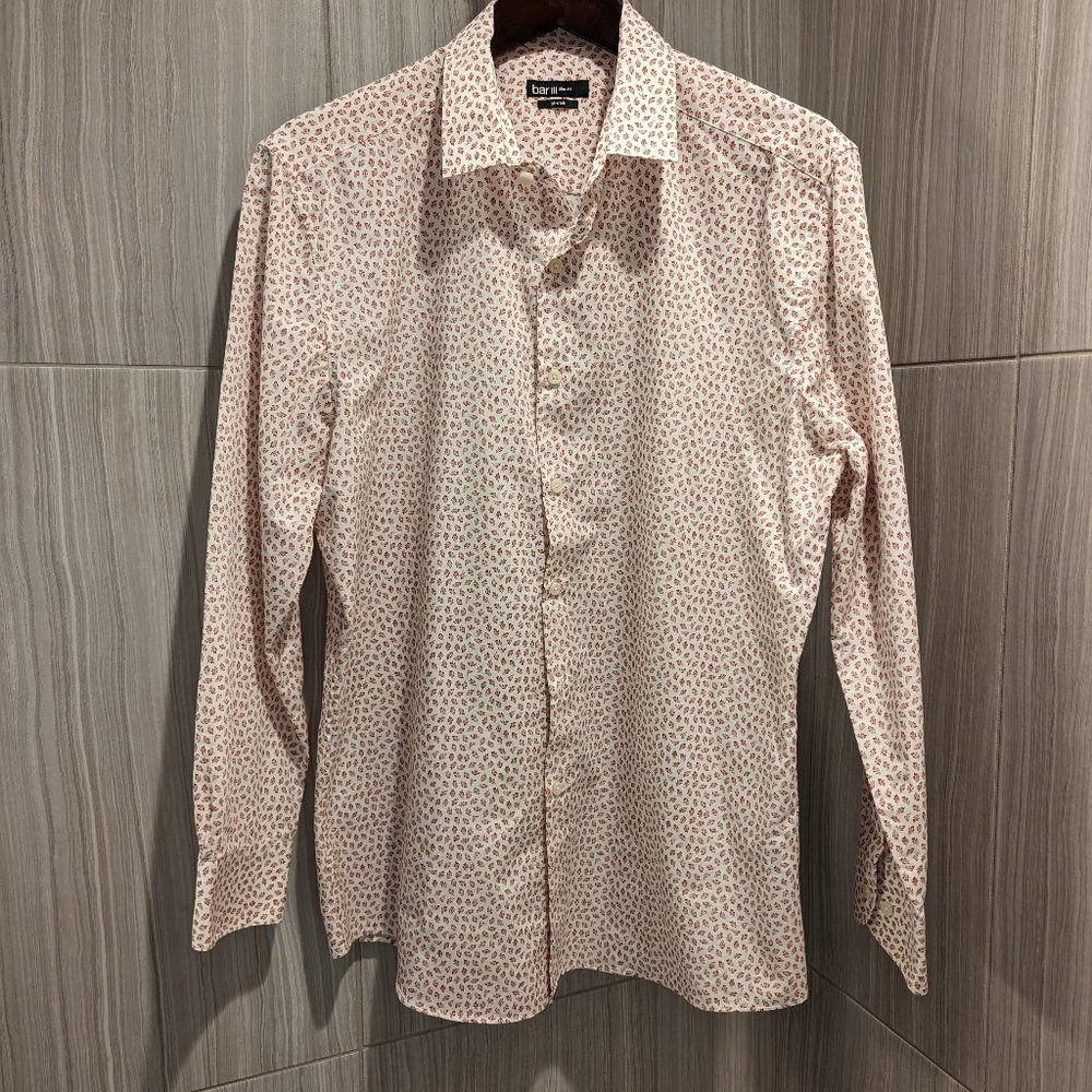 Bar III Long Sleeve Shirt - Leaf Pattern